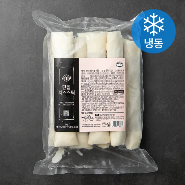 푸딩팩토리 단팥 치즈스틱 냉동 1kg 1개
