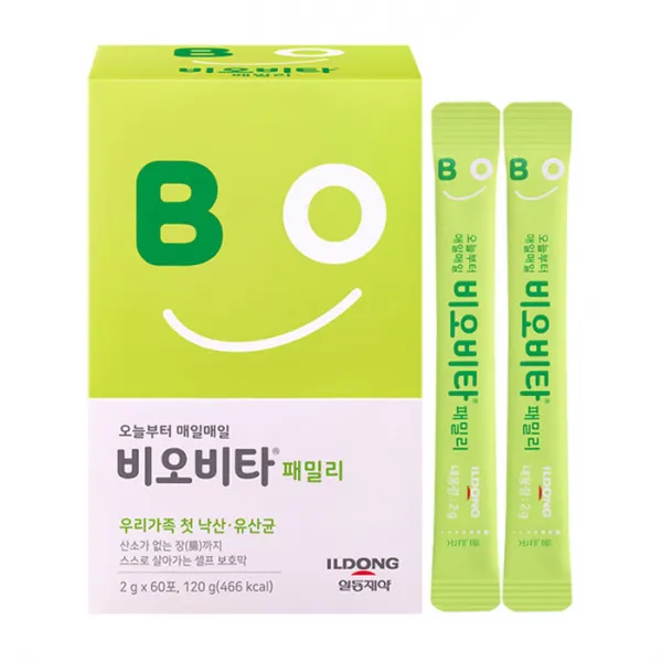 일동제약 비오비타 패밀리 낙산균 유산균 분말 스틱, 60포, 1박스