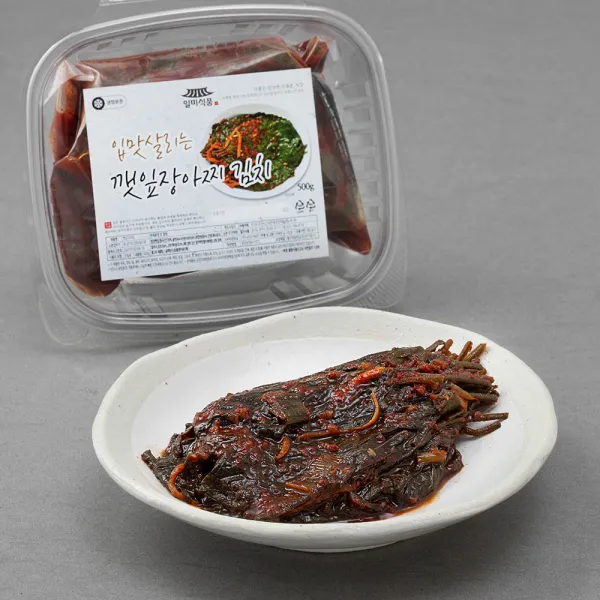 일미식품 입맛살리는 깻잎무침 장아찌 500g 1개