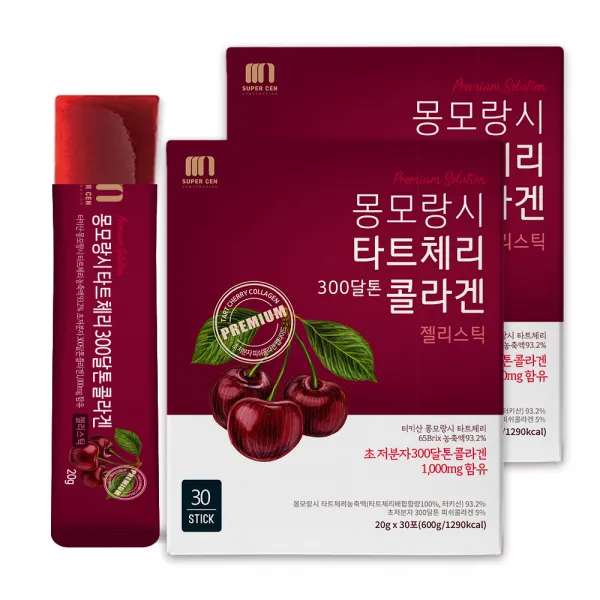 슈퍼쎈 몽모랑시 타트체리 300달톤 콜라겐 젤리스틱 20g 60개