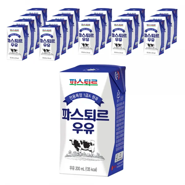 파스퇴르 전용목장 우유 200ml 18개