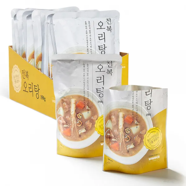 원더푸드 반려동물용 탕 150g 전복 + 오리 12개