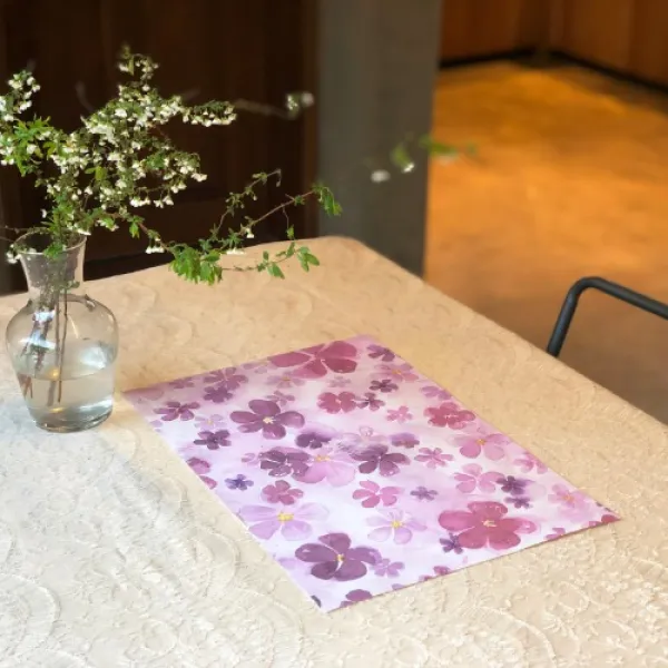 차리다 페이퍼 테이블 매트 80매, No7  Lilac Blooming, 375 x 258 mm