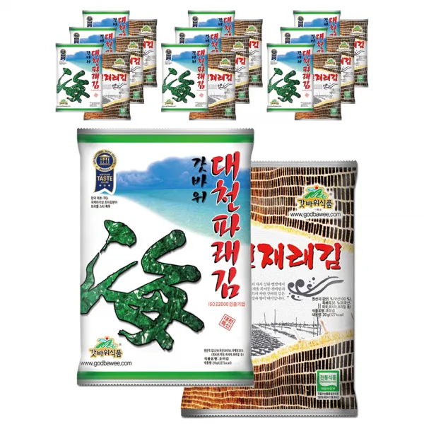 갓바위식품 대천 재래김 20g x 10p + 파래김 20g x 10p 세트, 1세트