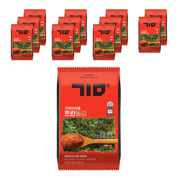 기역이미음 쯔란김, 15g, 12개