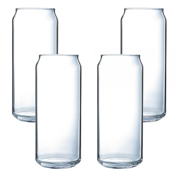 나르샤리빙 캔모양 유리컵 470ml, 단일색상, 4개