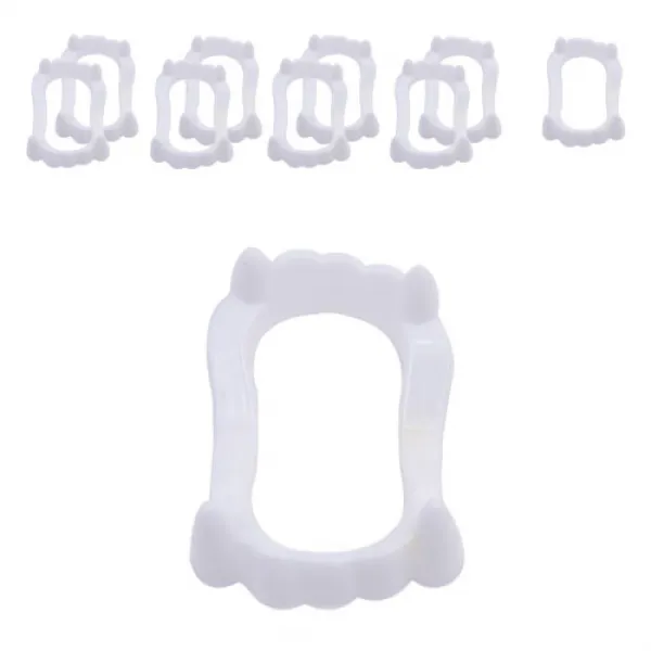 파티해 드라큐라 플라스틱 이빨 파티소품, 혼합색상, 10개