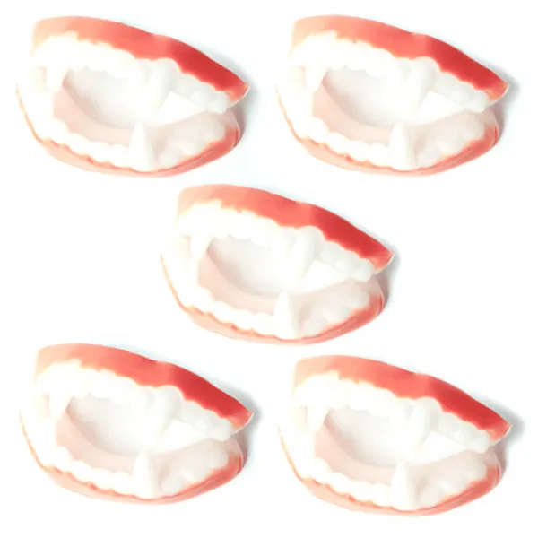 고급 드라큐라 이빨 고무 분장용품, 혼합색상, 5개