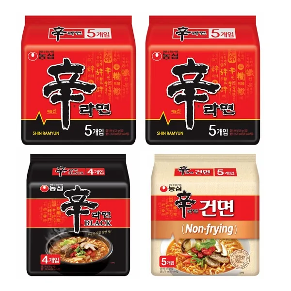 농심 신라면 120g x 10p + 건면 97g x 5p + 블랙 134g x 4p 세트, 1세트