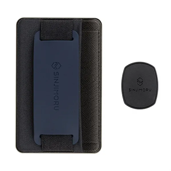 신지모루 신지마운트 밴드그립 탈부착 카드수납 휴대폰 거치대 파우치 1개 네이비