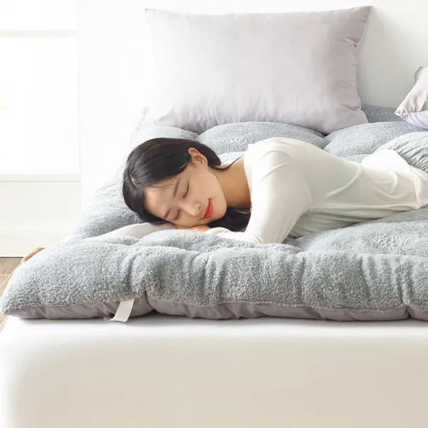 리브맘 푹신폭신 양털토퍼 그레이