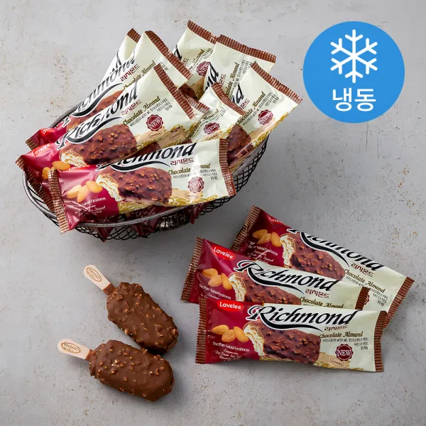 라벨리아이스크림 리치몬드 아이스크림 (냉동), 108ml, 24개