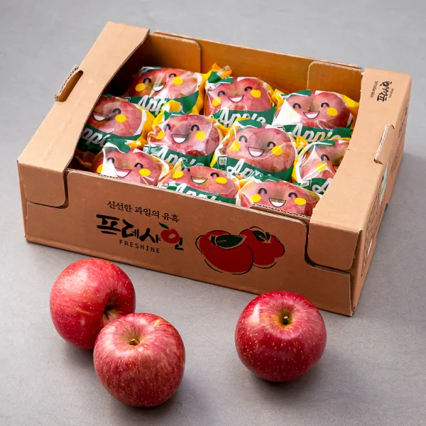 프레샤인 충주 Gap 인증 당도선별 바로먹는 세척 사과 2.5kg 8~13입 1박스