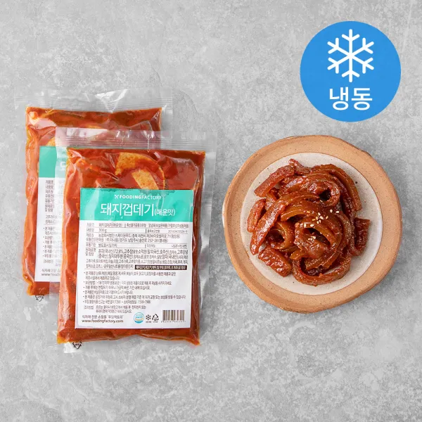 푸딩팩토리 매콤 돼지껍데기 (냉동), 300g, 2개