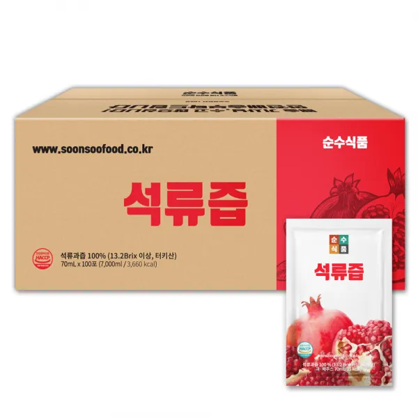 순수식품 석류즙 70ml 100개