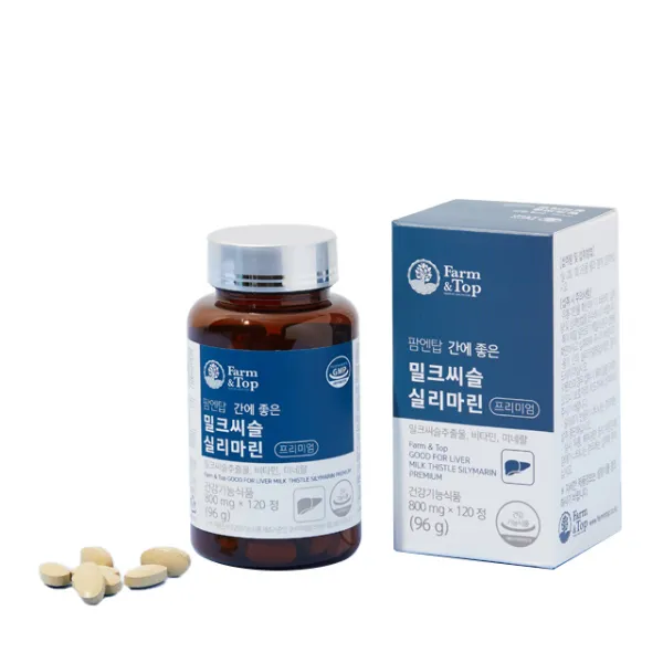 팜엔탑 간에 좋은 밀크씨슬 실리마린, 120정, 1개