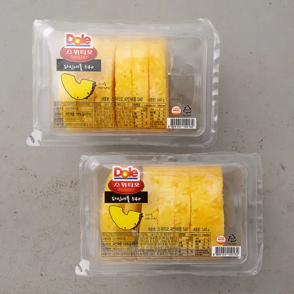 Dole 스위티오 파인애플, 540g, 2개
