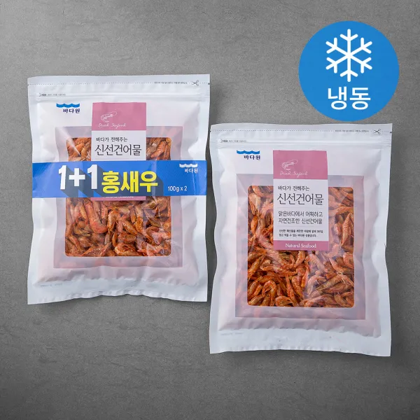 바다원 국내산 홍새우 (냉동), 100g, 2개