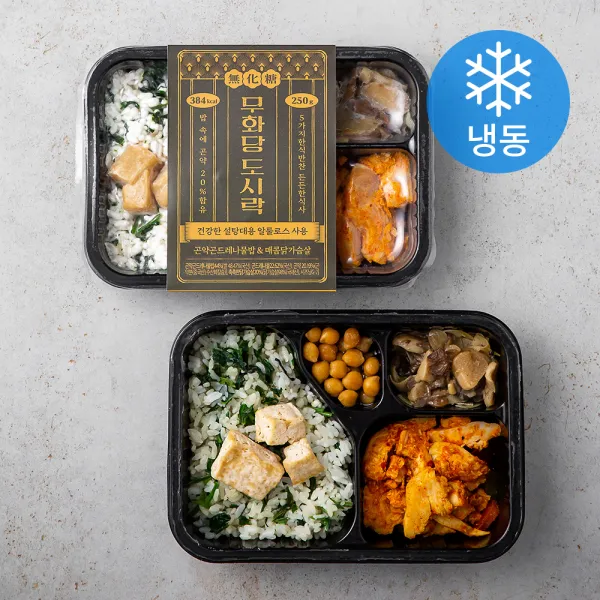 무화당 곤약 곤드레 나물밥 & 매콤 닭가슴살 (냉동), 250g, 2팩