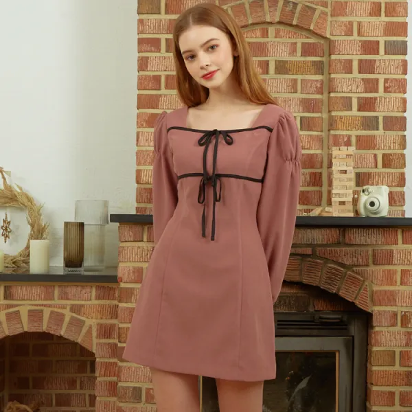 하트클럽 Square Ribbon Dress