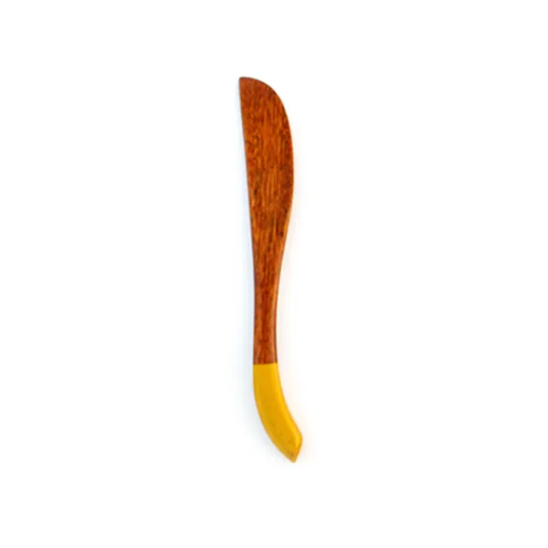 칠몽 금수강산 옻칠 나무 버터칼, 노랑, 1개