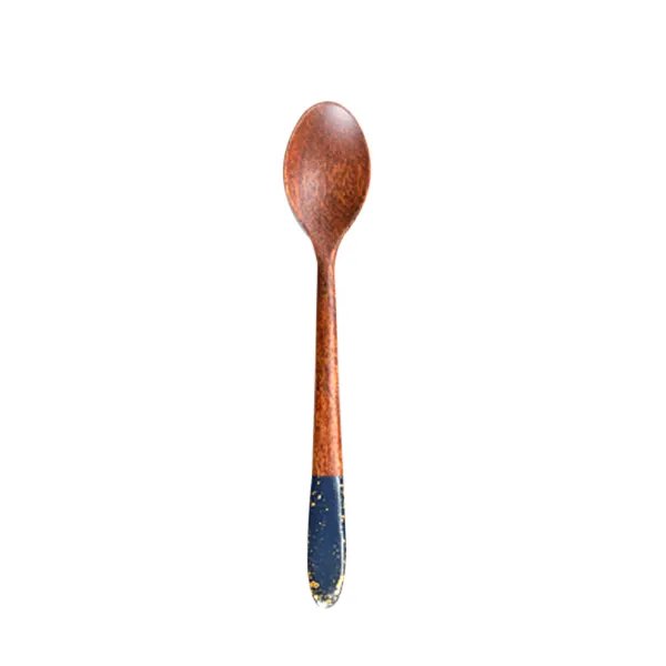 칠몽 금수강산 옻칠 나무 티스푼, 파랑, 1개