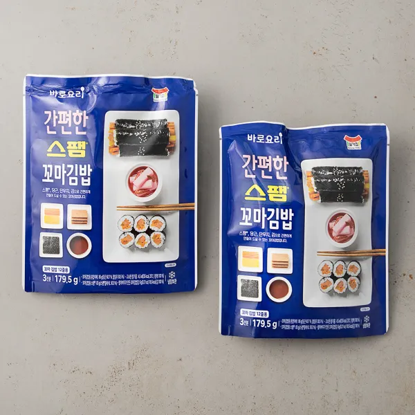 일가집 바로요리 스팸 꼬마김밥 179.5g 2개