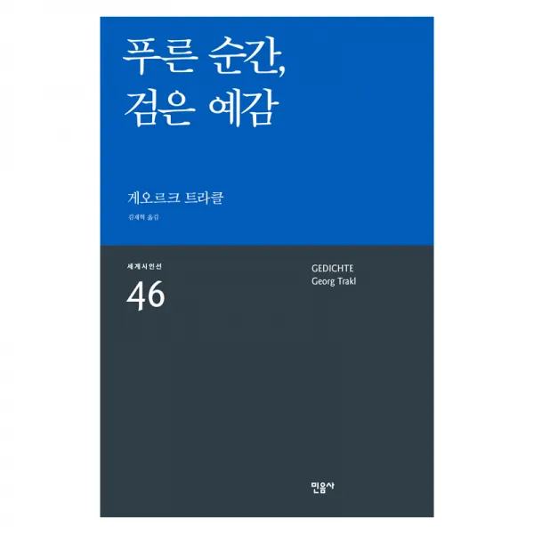 푸른 순간 검은 예감 : 민음사 세계시인선 리뉴얼판 46, 민음사