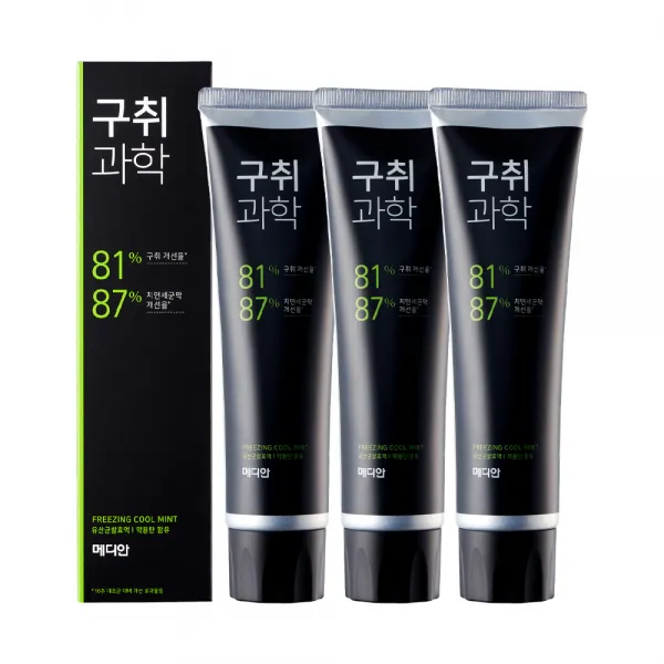 메디안 구취과학 프리징쿨 민트 치약 120g 3개