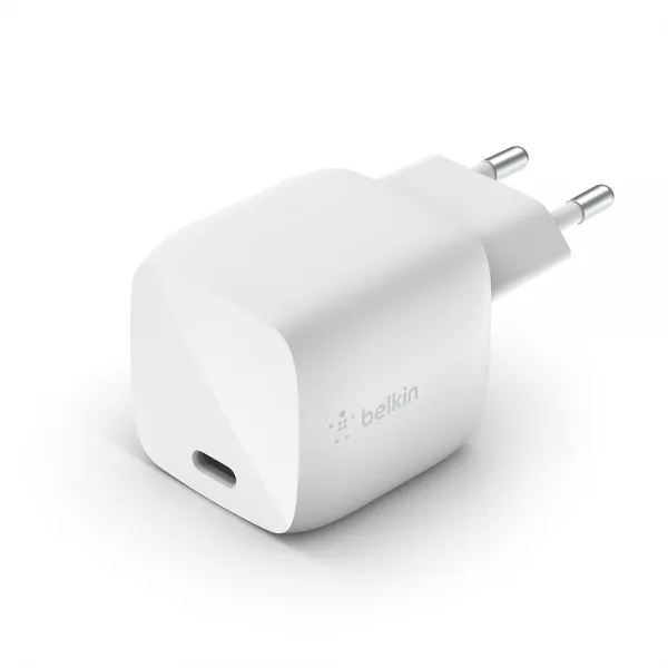 벨킨 부스트업 고속 충전기 30W USB-C PD GaN WCH001krWH, 화이트, 1개