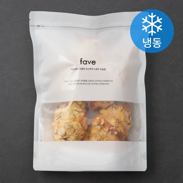 페이브 아몬드 크로와상s (냉동), 75g, 4개입