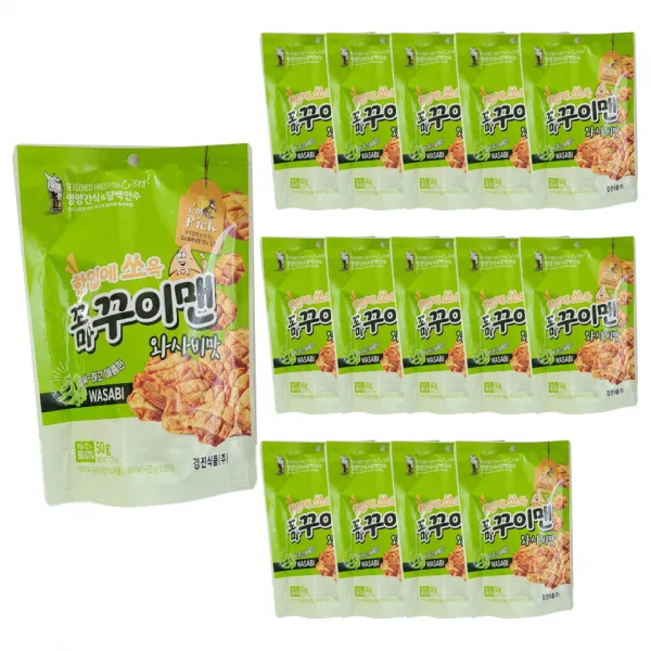 꾸이맨 한입에쏘옥 꼬마꾸이맨 와사비맛, 50g, 15개