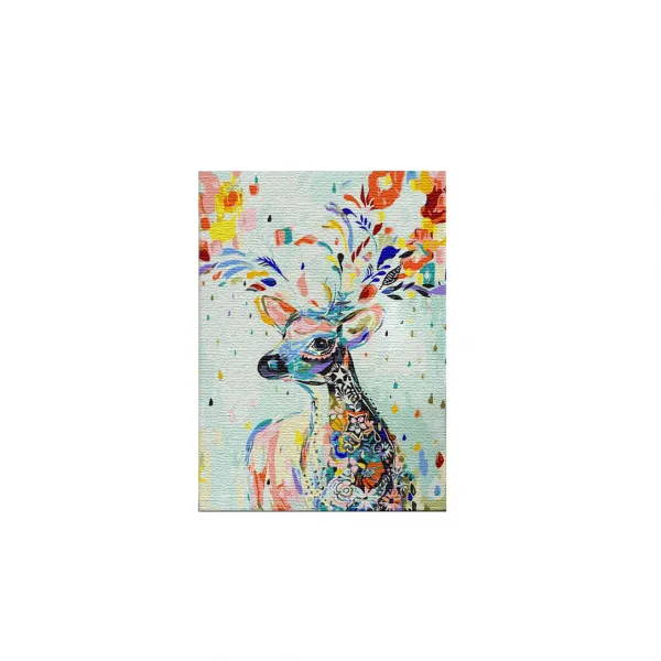 플레이어바웃 DIY 명화 그리기 세트 40 x 50 cm, 행운 꽃 사슴