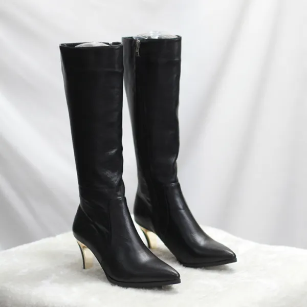 어바웃슈 세린다 골드 숏퍼 안감 롱부츠