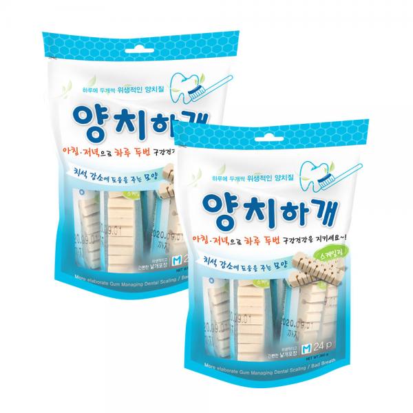 양치하개 반려견 덴탈껌 24개입 스케일링 2개