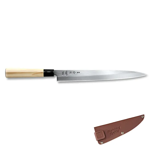 백송 좌수용 사시미 칼 + 칼집, 혼합색상(사시미), 랜덤발송(칼집)