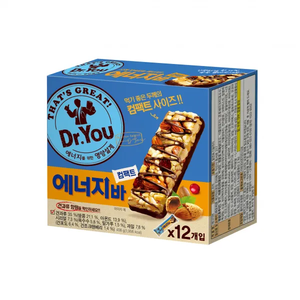 닥터유 에너지바 컴팩트, 34g, 12개