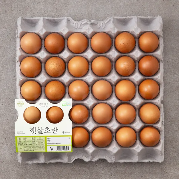 양지뜨레 무항생제 인증 햇살초란 30구, 1320g, 1개