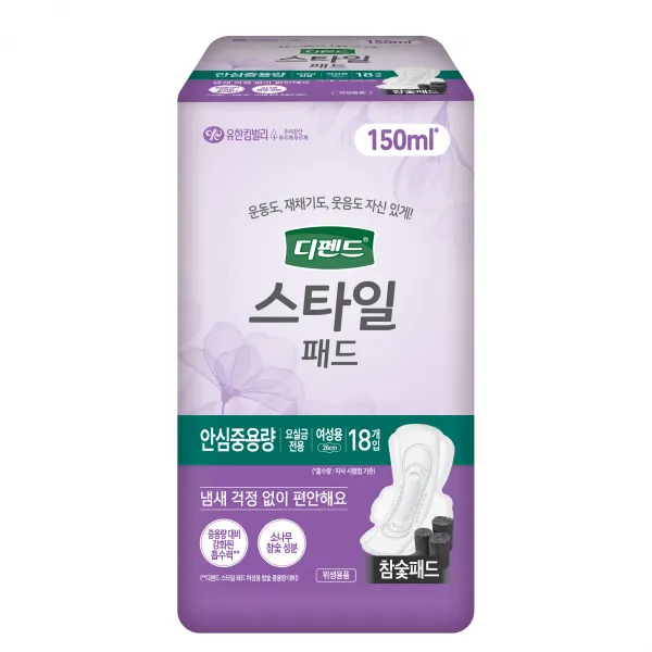 디펜드 여성용 스타일 요실금 참숯 패드 안심중용량, 18개입, 1개