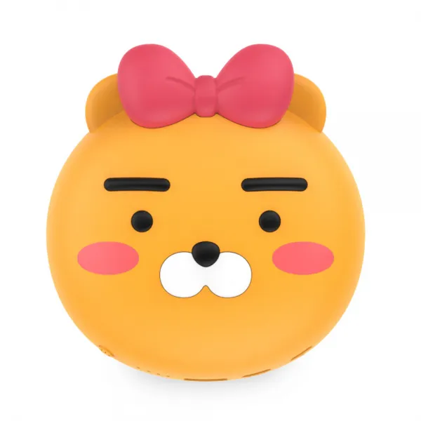 카카오프렌즈 얼굴형 Pd 보조배터리 9700mah 리본 라이언 Wpb10000pd19rr