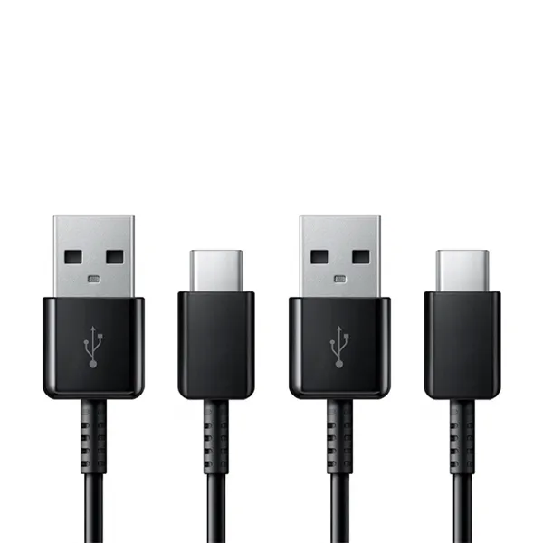 케이엠 삼성 USB to C타입 케이블 1.2m, 블랙, 2개