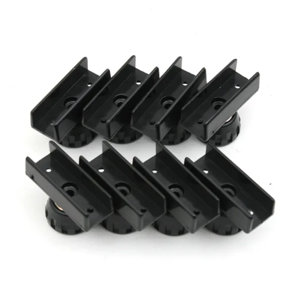 가구조절발 15mm 8p, 블랙