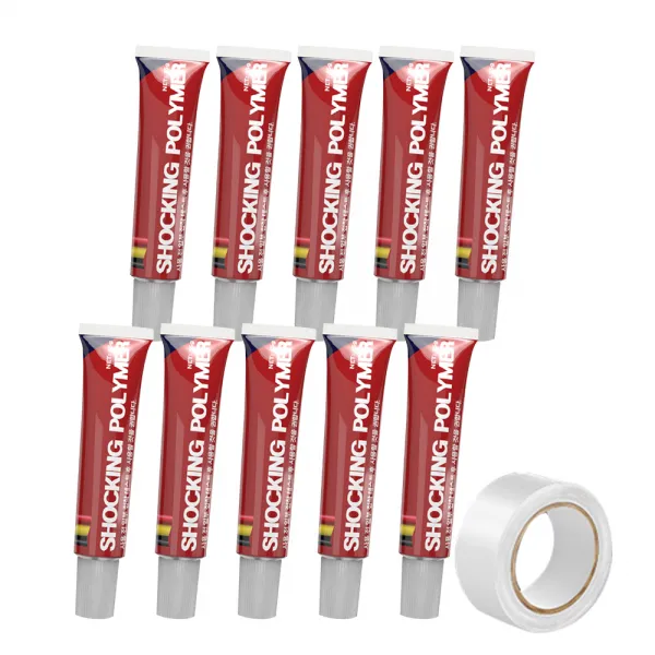 쇼킹폴리머 초강력 접착제 15g x 10p + 고정테이프 10m, 1세트