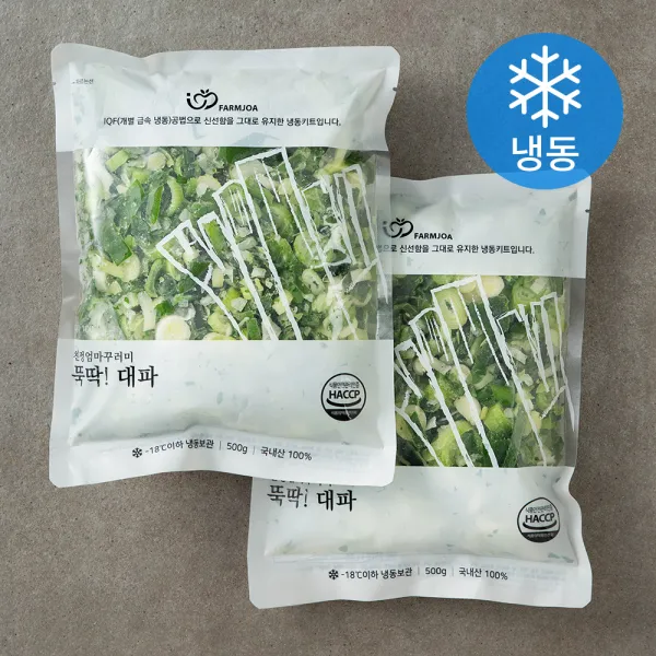 친정엄마꾸러미 뚝딱! 대파 (냉동), 500g, 2개