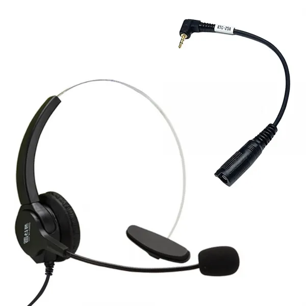 알티텔레콤 젠더 연결형 헤드셋 +2.5 파이 배열 잰더 세트, 헤드셋(RT-H350G), 잰더(RTG-25A)