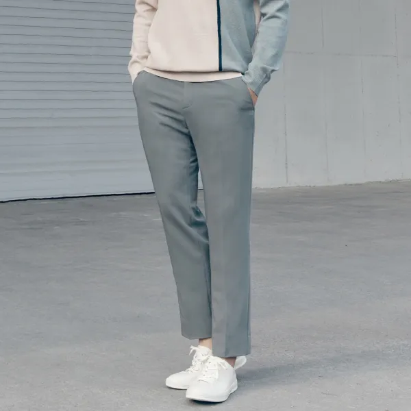 마인드브릿지 남성용 Couture 테이퍼드 밴딩 크롭 셋업 슬랙스 Mvpt0101