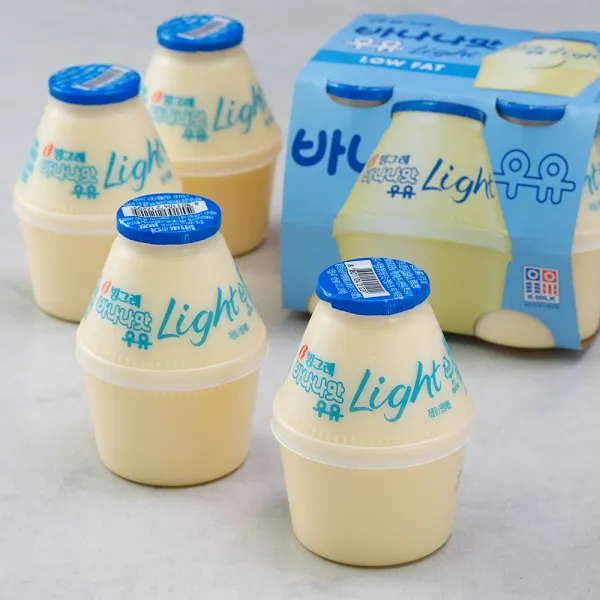 빙그레 바나나맛 우유 라이트, 240ml, 8개