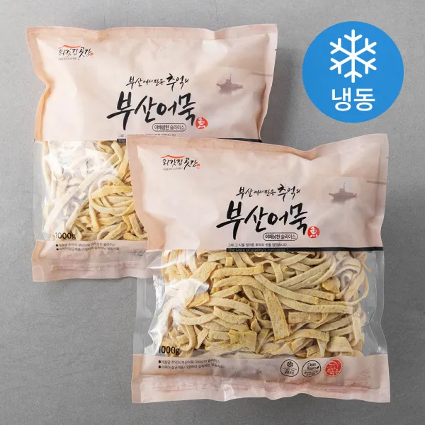 외갓집곳간 추억의 부산어묵 야채상천 슬라이스 1000g 2개