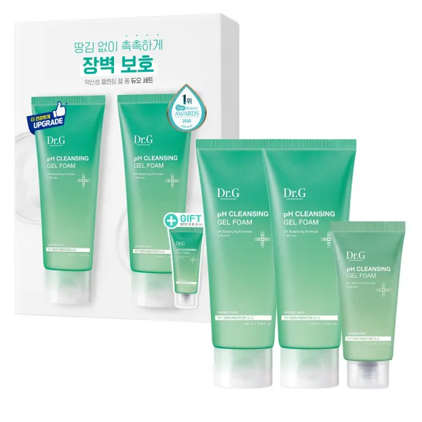 닥터지 약산성 클렌징 젤 폼 듀오 100ml X 2p + 30ml 세트 1세트