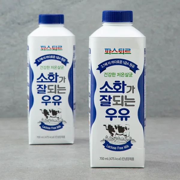 파스퇴르 소화가 잘되는 우유 700ml 2팩